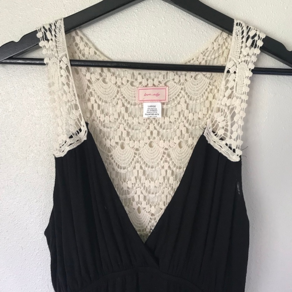 Gorgeous crochet detail maxi dress with sexy back